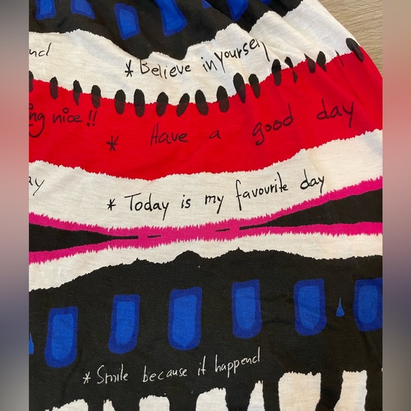 DESIGUAL Cute Abstract Striped Designer Dress. Size XL - Picture 7 of 14